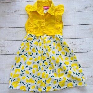 Beautiful Toddler Girl Lemon Spring‎ Dress-Size 4T